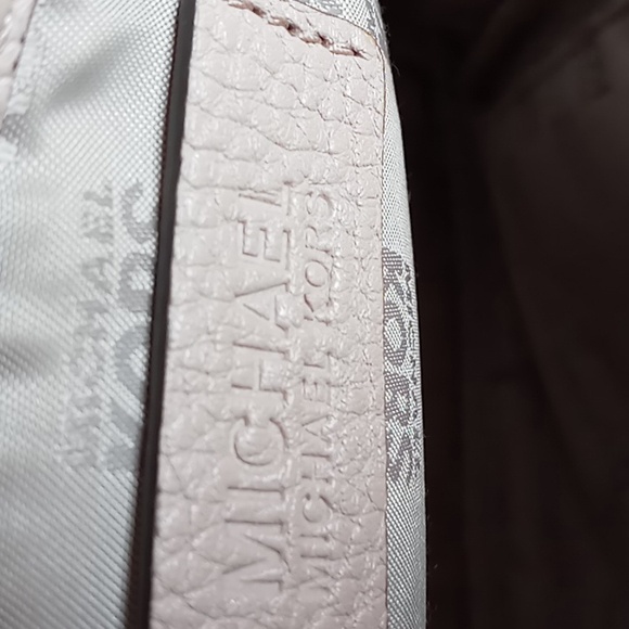 Michael Kors Pebble Leather Backpack - Blush Beige- Medium - Picture 6 of 14